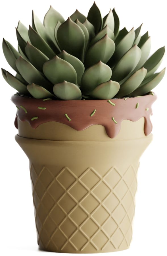 Кашпо Ice Cream Planter (Chocoalte)