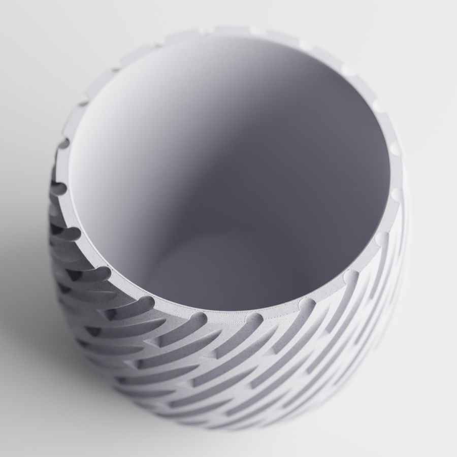 Кашпо Lioren Planter (Marble White)