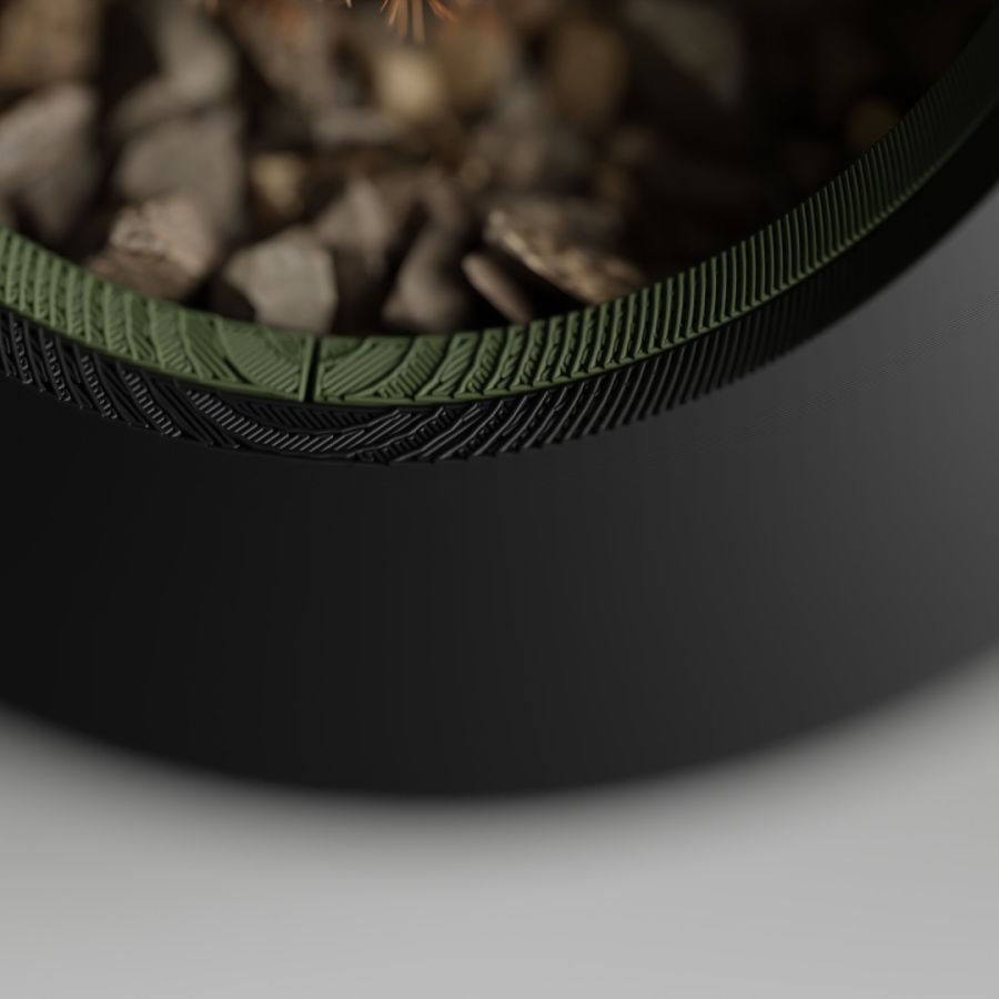 Кашпо Nest Planter (Black/Olive Green)