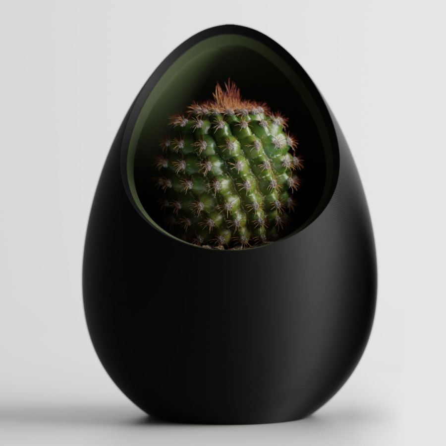 Кашпо Nest Planter (Black/Olive Green)