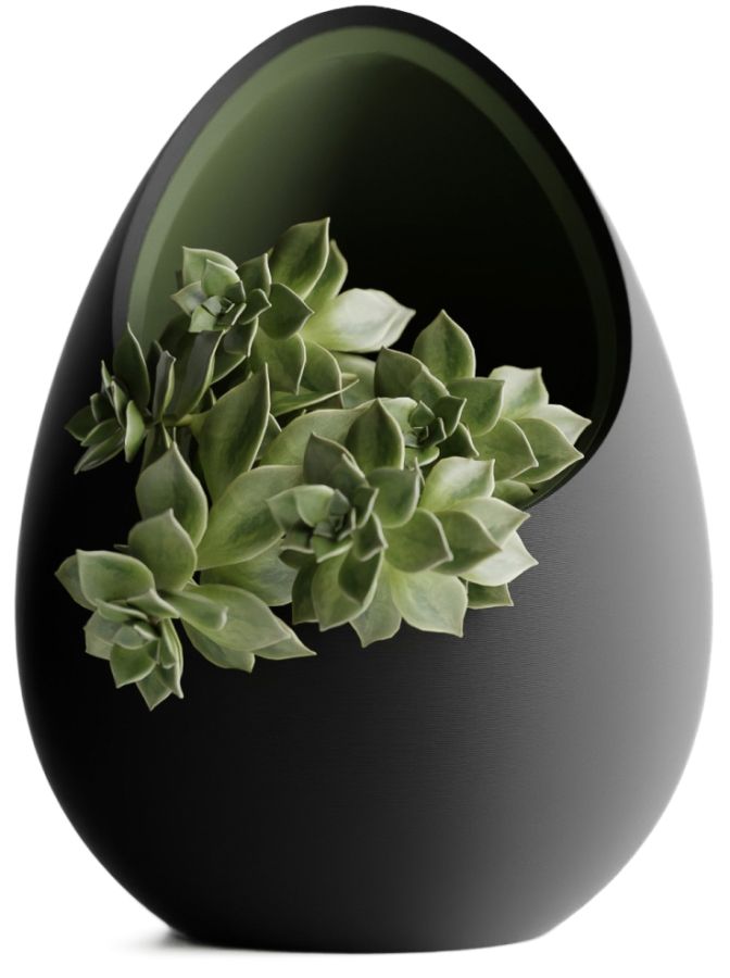 Кашпо Nest Planter (Black/Olive Green)