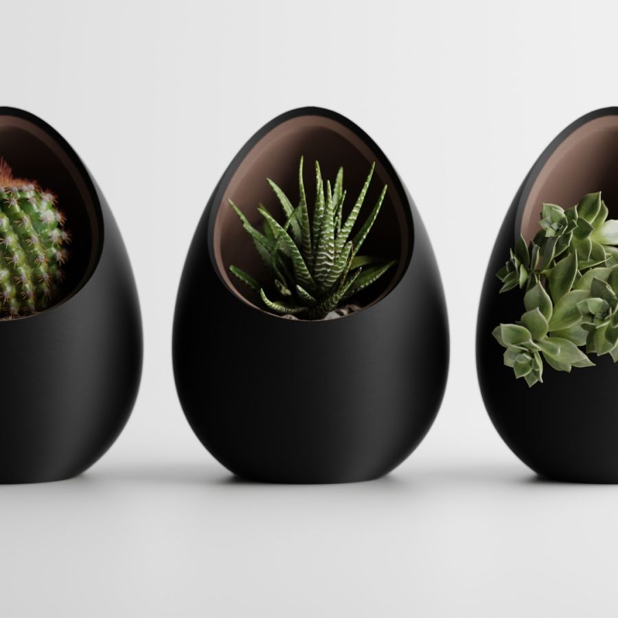 Кашпо Nest Planter (Black/Dark Brown)