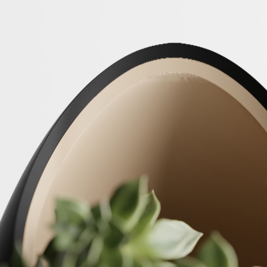 Кашпо Nest Planter (Black/Wood)