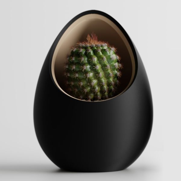 Кашпо Hpinvent Nest Planter (Black/Wood)