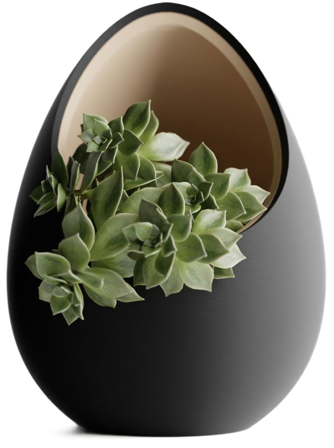 Кашпо Nest Planter (Black/Wood)