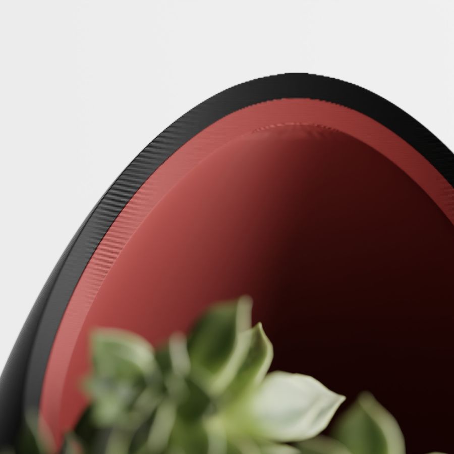 Кашпо Nest Planter (Black/Dark Red)