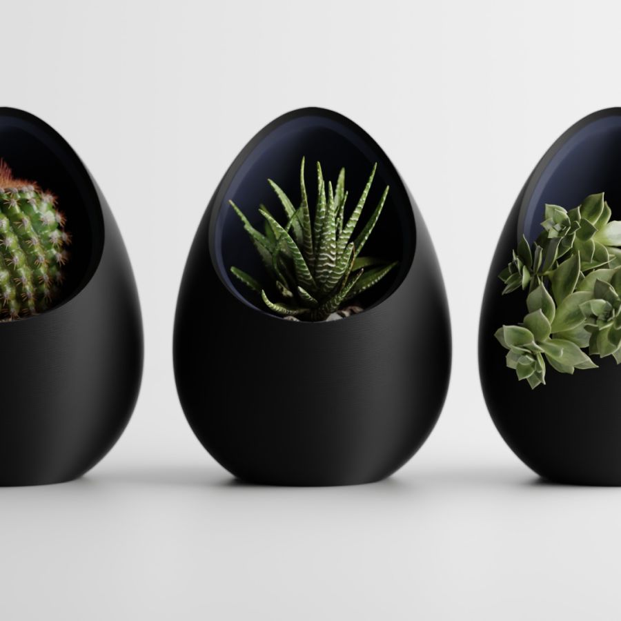 Кашпо Nest Planter (Black/Navy Blue)