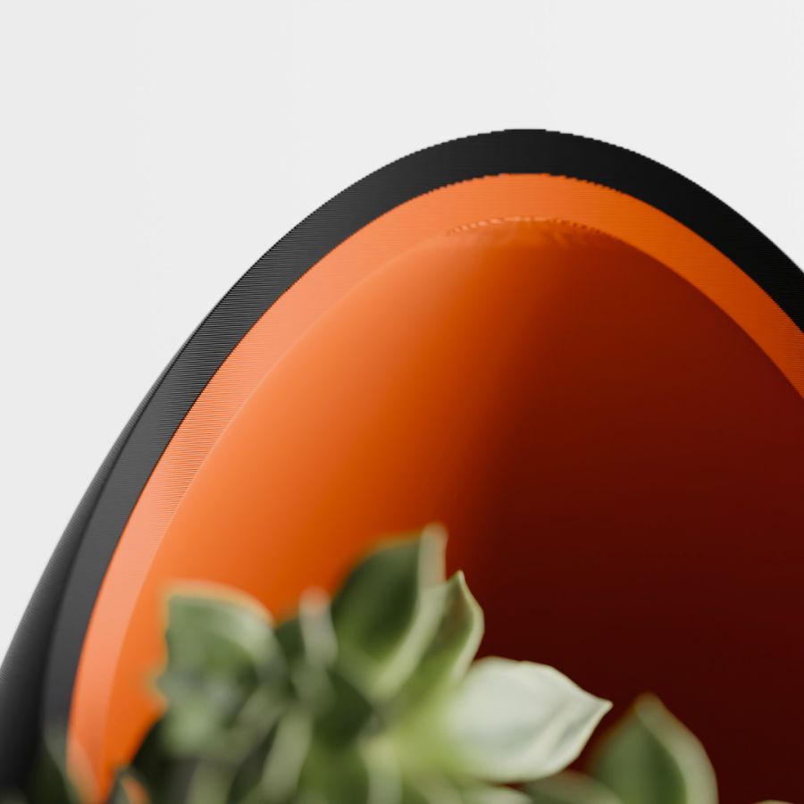 Кашпо Nest Planter (Black/Orange)