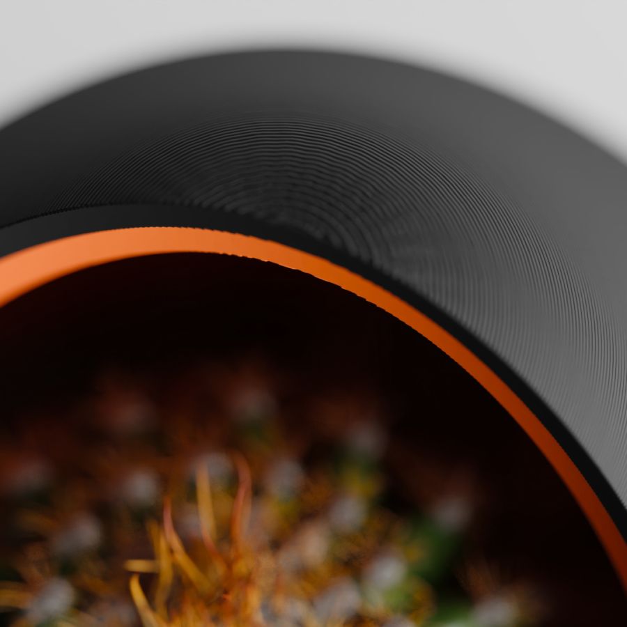 Кашпо Nest Planter (Black/Orange)
