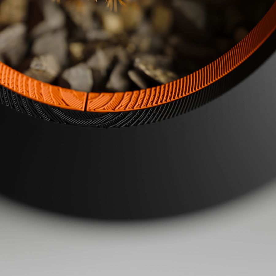 Кашпо Nest Planter (Black/Orange)
