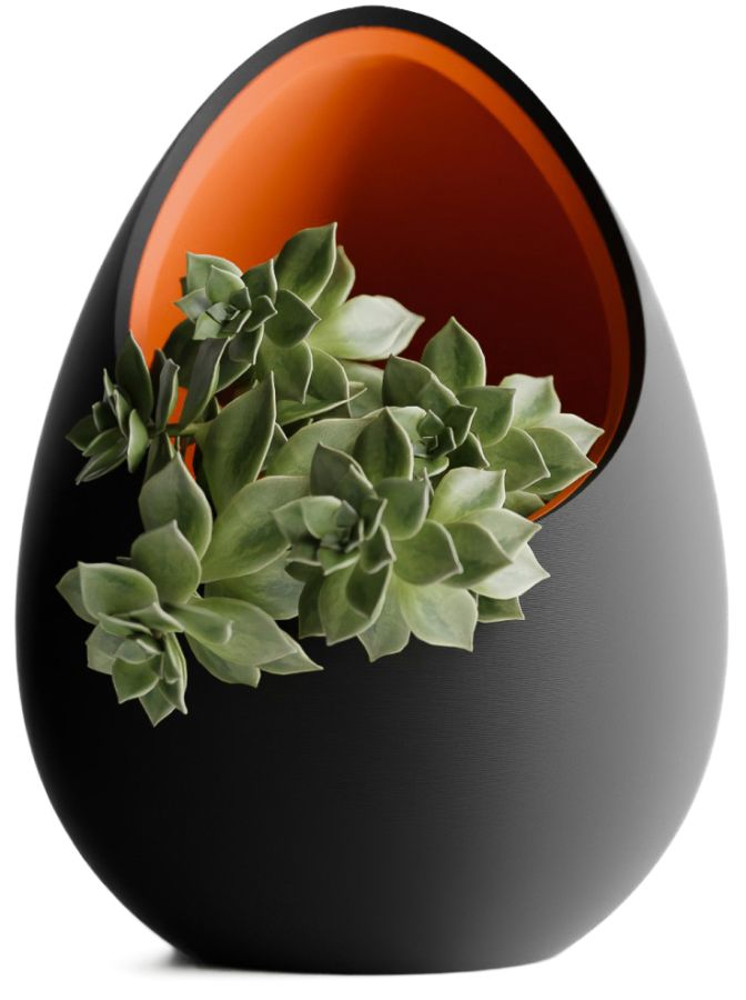Кашпо Nest Planter (Black/Orange)