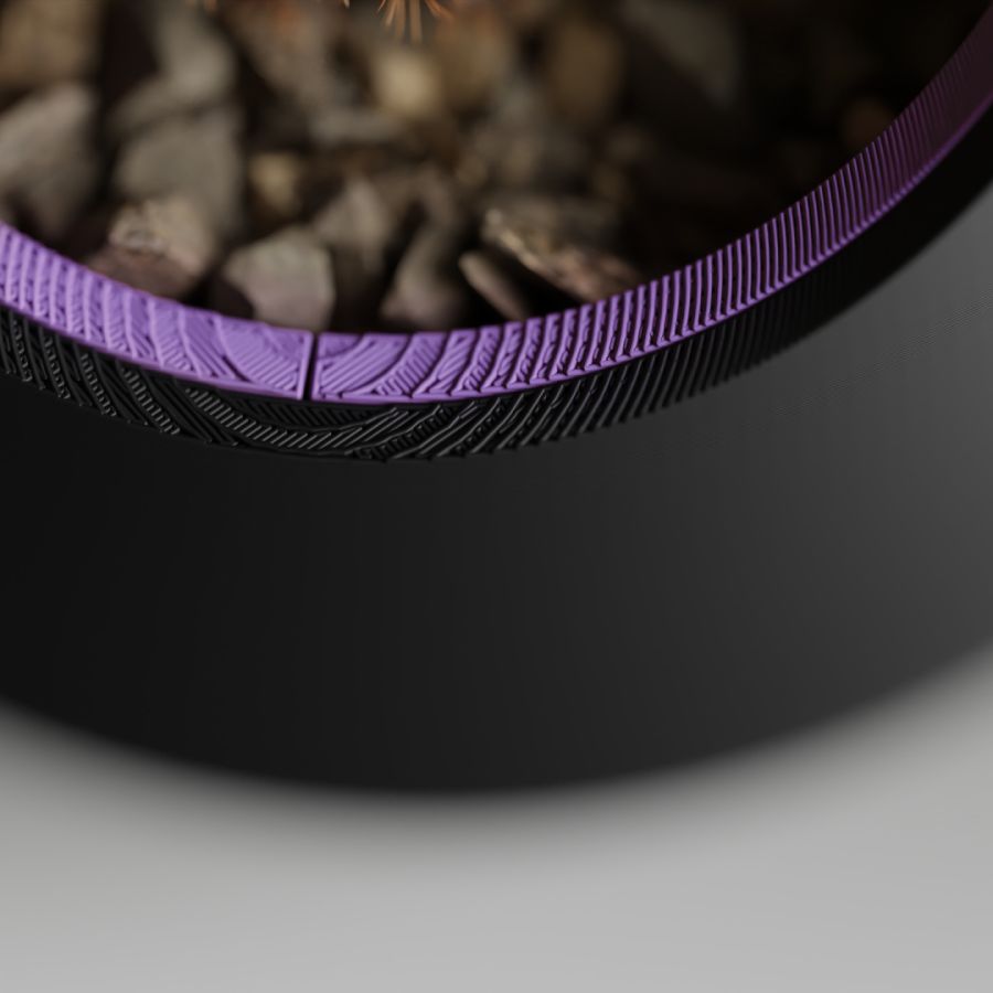 Кашпо Nest Planter (Black/Purple)