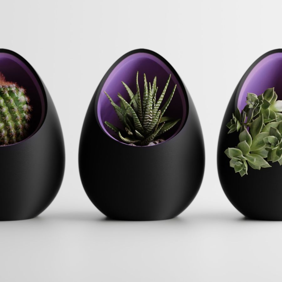 Кашпо Nest Planter (Black/Purple)