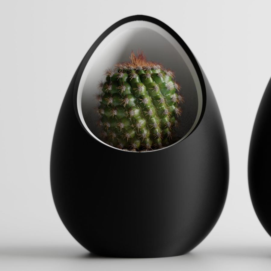 Кашпо Nest Planter (Black/White)