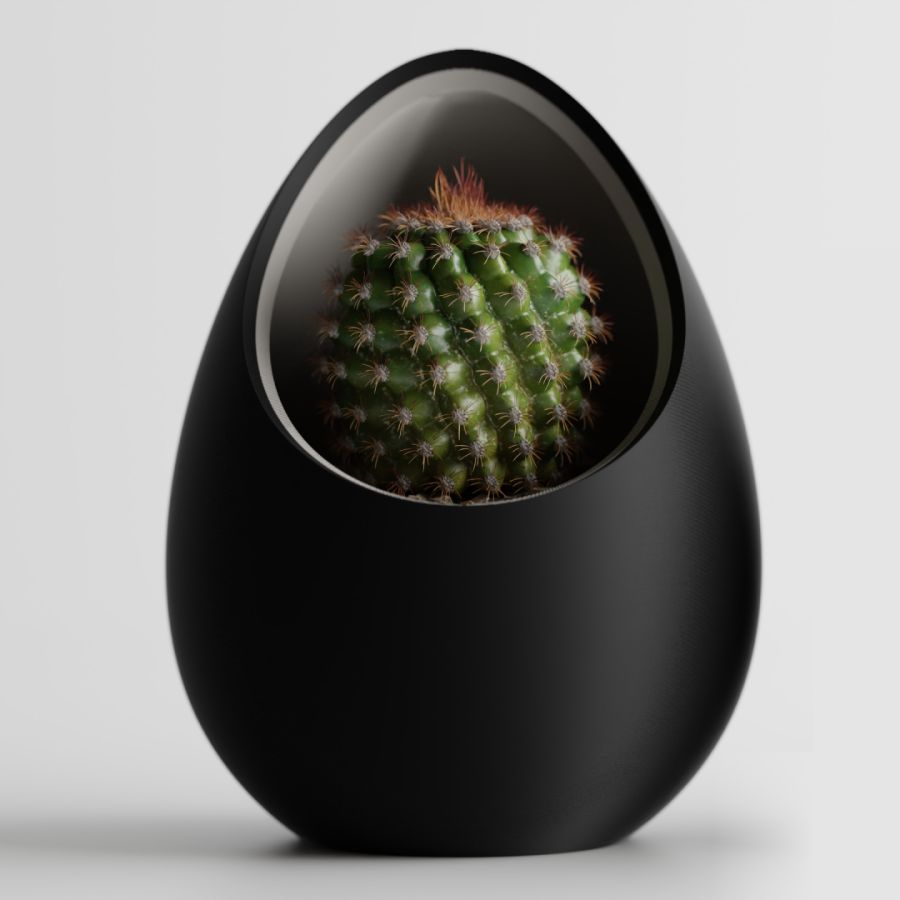Кашпо Nest Planter (Black/Grey)