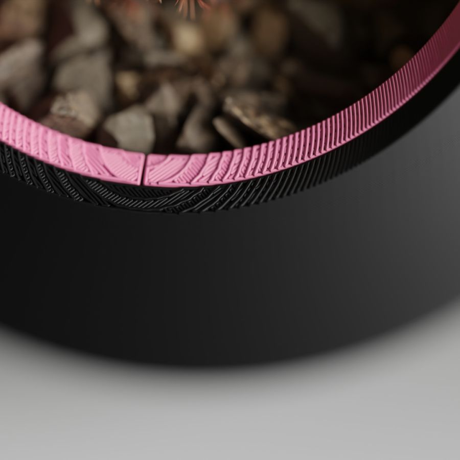 Кашпо Nest Planter (Black/Pink)