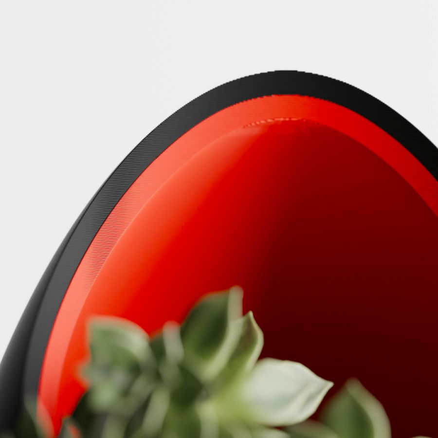 Кашпо Nest Planter (Black/Red)