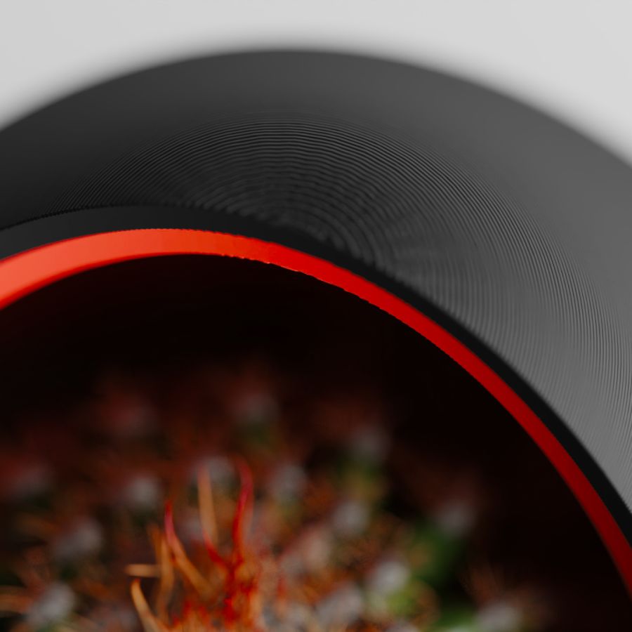 Кашпо Nest Planter (Black/Red)