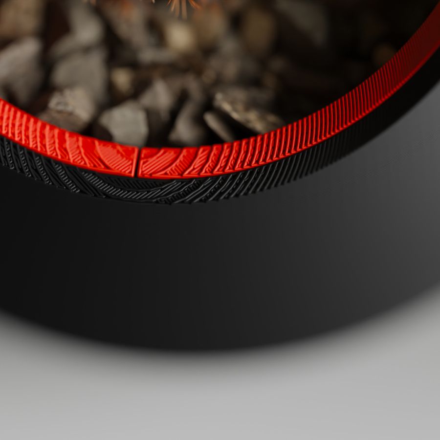 Кашпо Nest Planter (Black/Red)