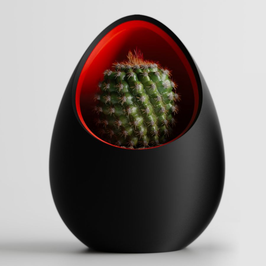 Кашпо Nest Planter (Black/Red)