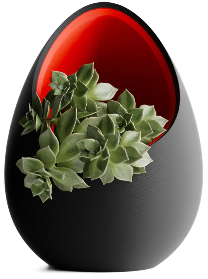 Кашпо Nest Planter (Black/Red)