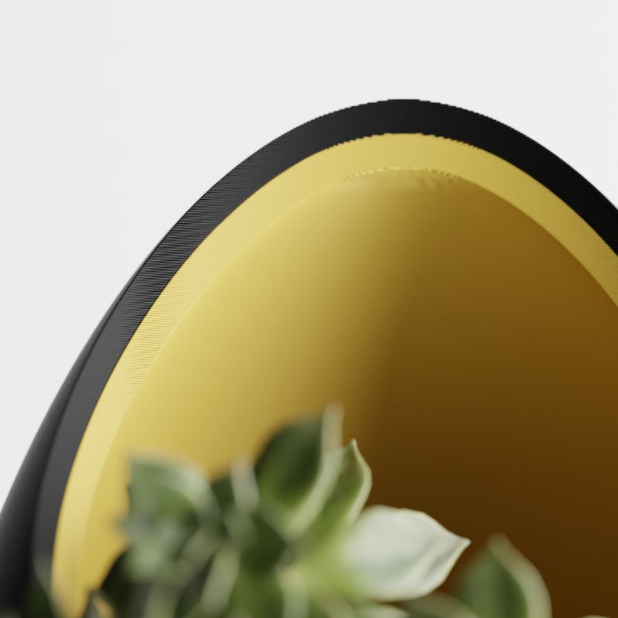 Кашпо Nest Planter (Black/Yellow)
