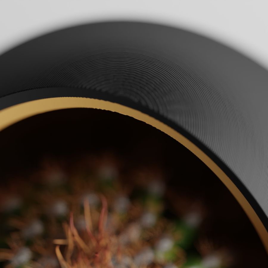 Кашпо Nest Planter (Black/Gold)