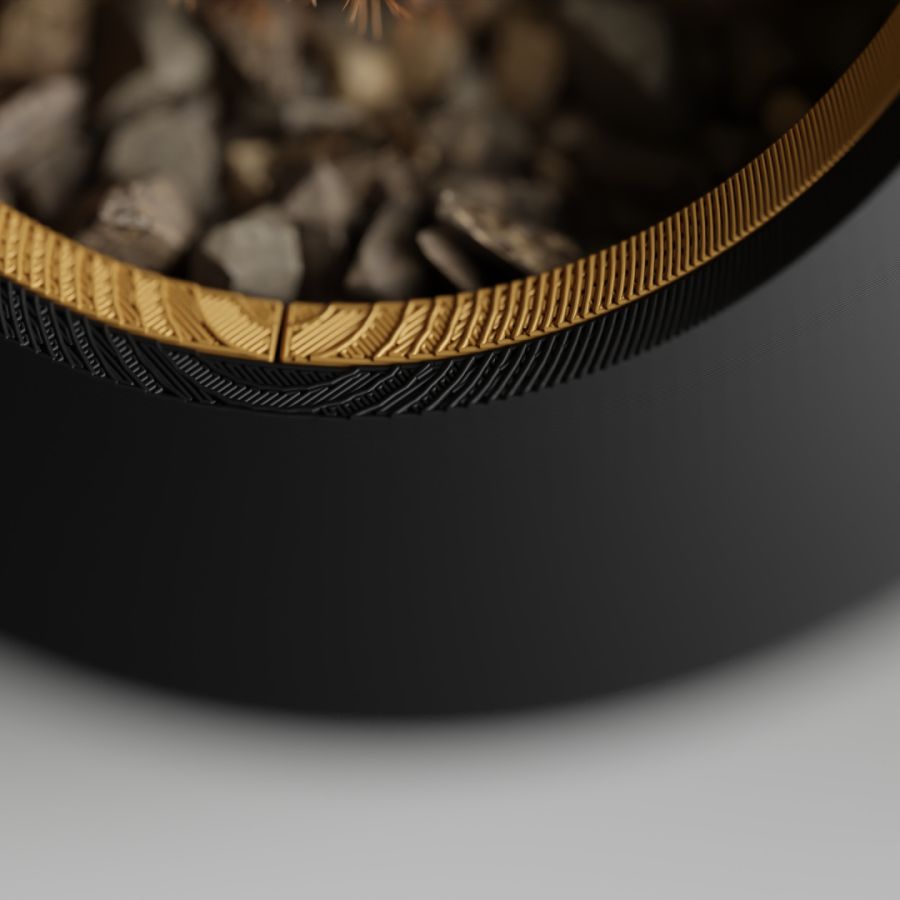 Кашпо Nest Planter (Black/Gold)