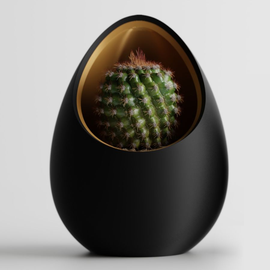Кашпо Nest Planter (Black/Gold)