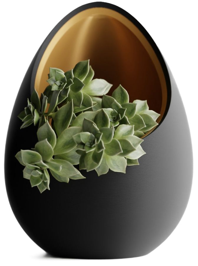 Кашпо Nest Planter (Black/Gold)