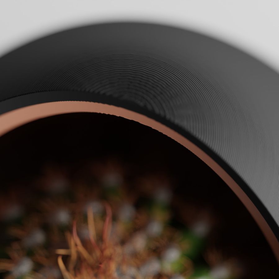 Кашпо Nest Planter (Black/Brown)