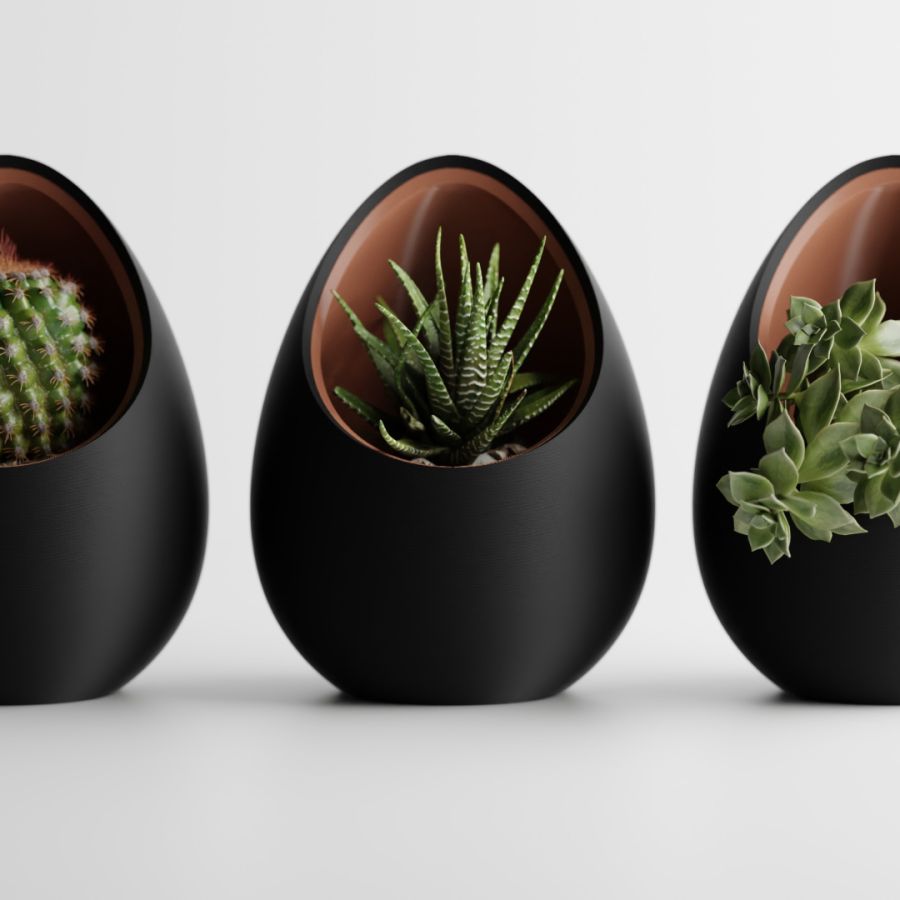 Кашпо Nest Planter (Black/Brown)