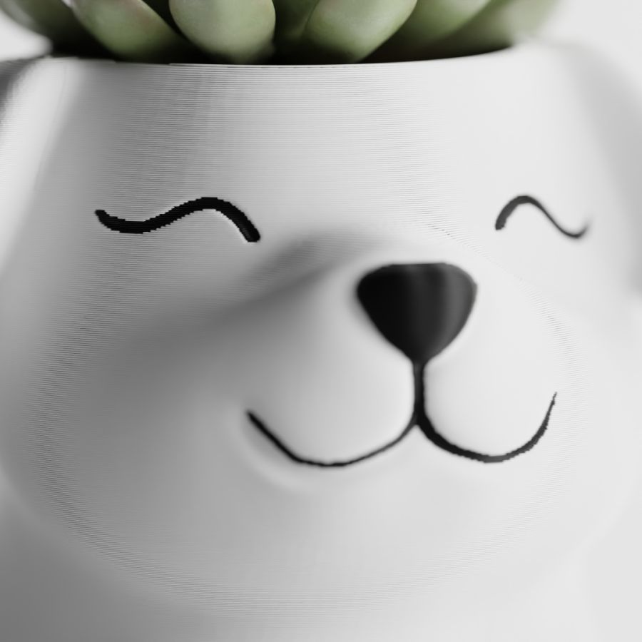 Кашпо Poppy with closed eyes Pot (White)