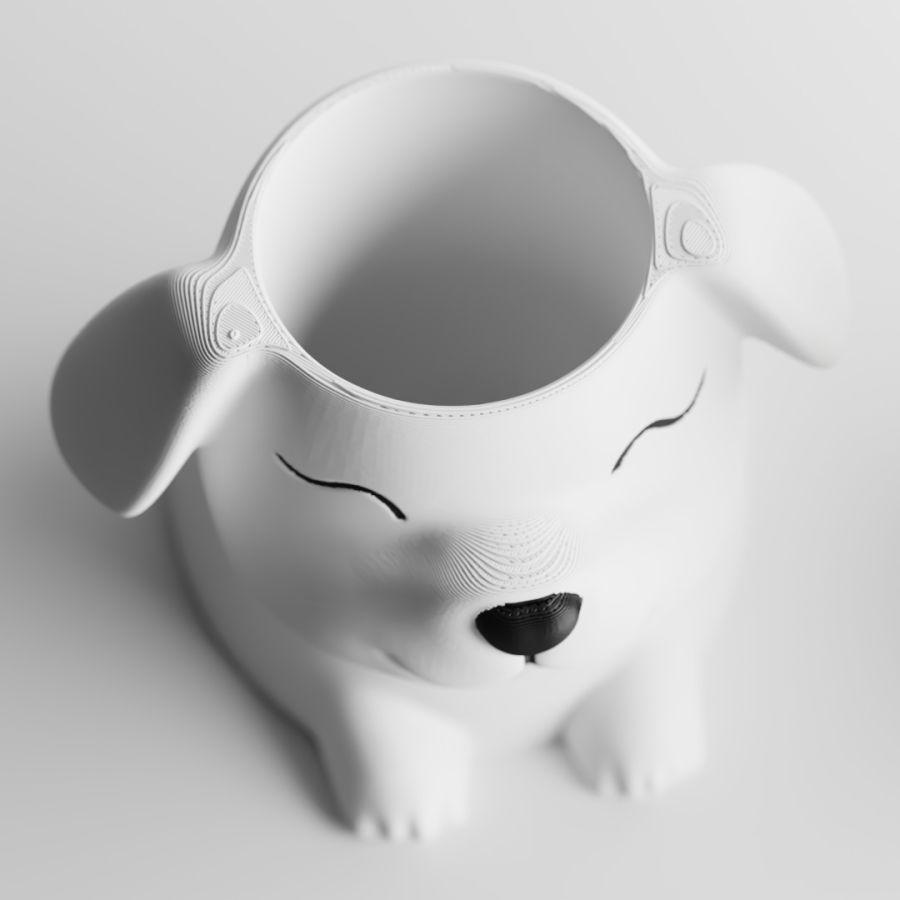 Кашпо Poppy with closed eyes Pot (White)