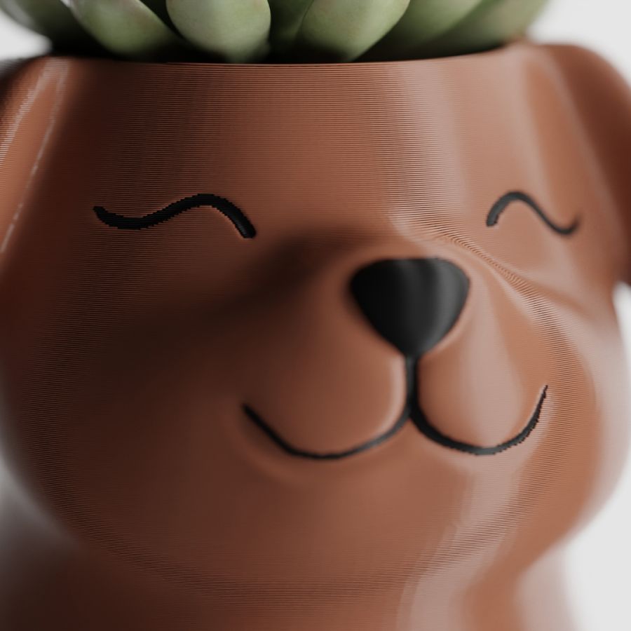 Кашпо Poppy with open eyes Pot (Brown)