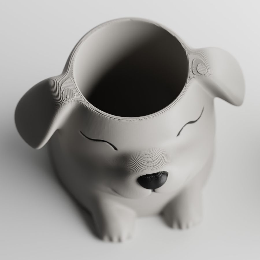 Кашпо Poppy with open eyes Pot (Grey)