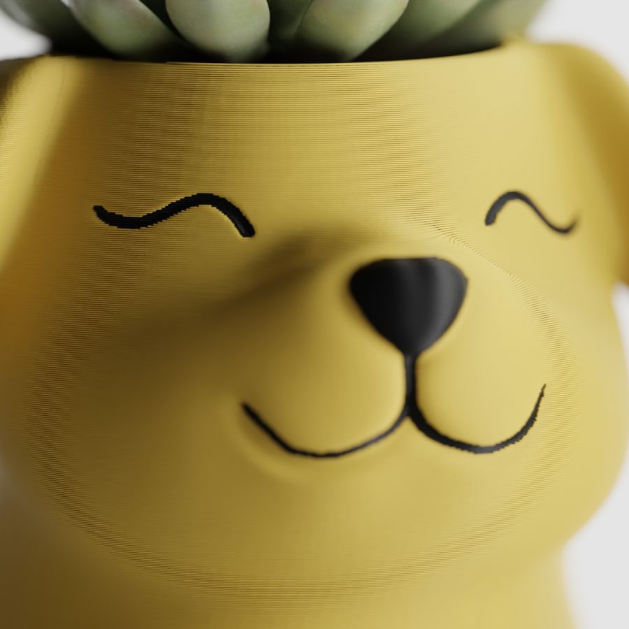 Кашпо Poppy with open eyes Pot (Yellow)