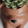 Кашпо Poppy with closed eyes Pot (Brown)