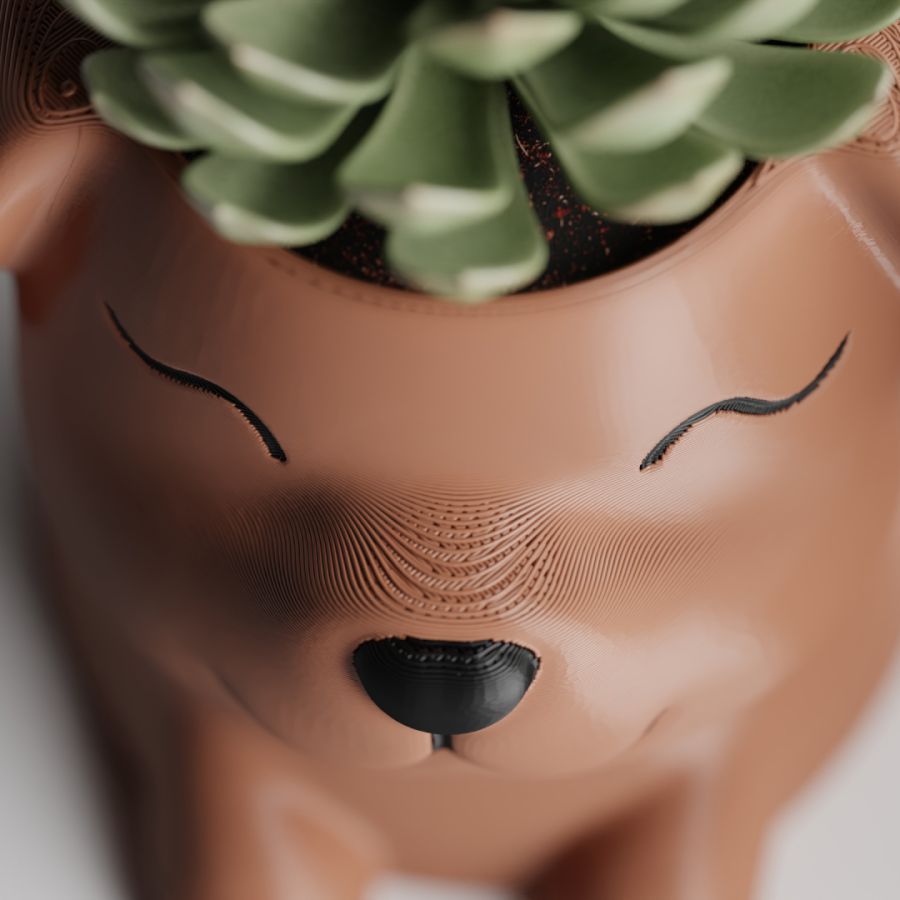 Кашпо Poppy with closed eyes Pot (Brown)