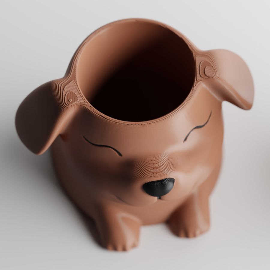 Кашпо Poppy with closed eyes Pot (Brown)