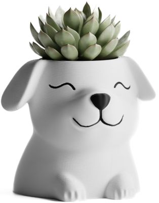 Кашпо Poppy with closed eyes Pot (White)