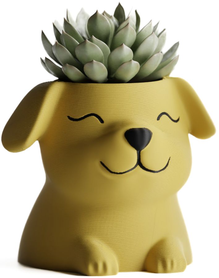 Кашпо Poppy with closed eyes Pot (Yellow)