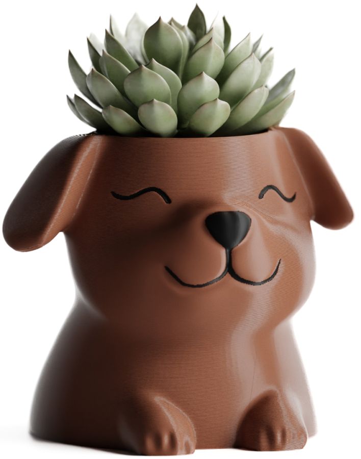 Кашпо Poppy with closed eyes Pot (Brown)