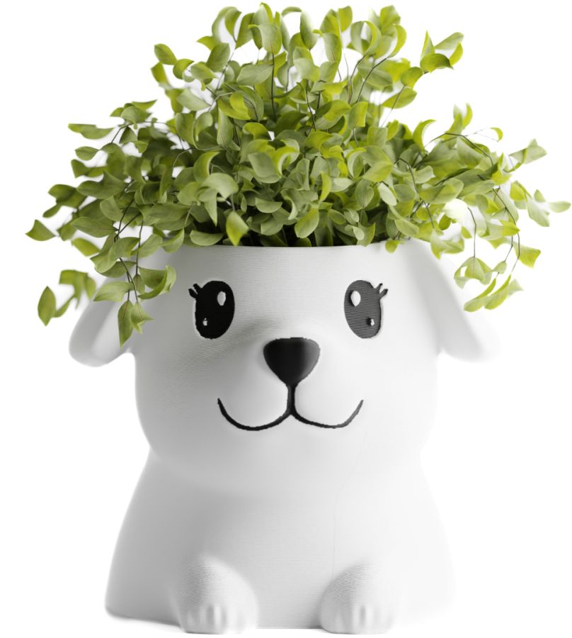 Кашпо Poppy with open eyes Pot (White)