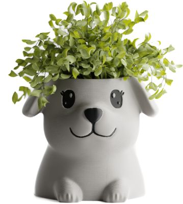 Кашпо Poppy with open eyes Pot (Grey)