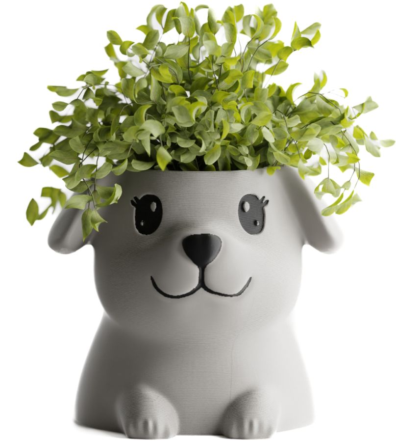 Кашпо Poppy with open eyes Pot (Grey)