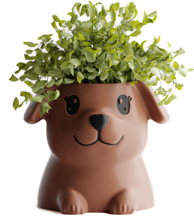 Кашпо Poppy with open eyes Pot (Brown)