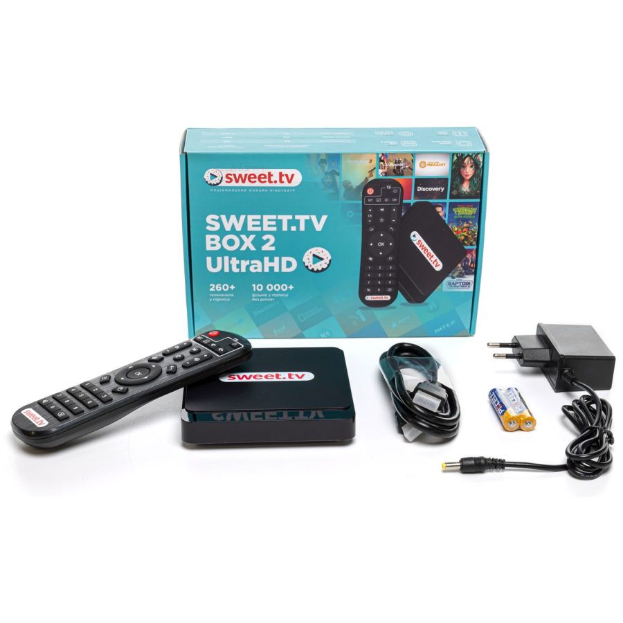 Смарт-приставка для телевізора SWEET TV BOX 2 + SWEET TV "L" на 3 місяці