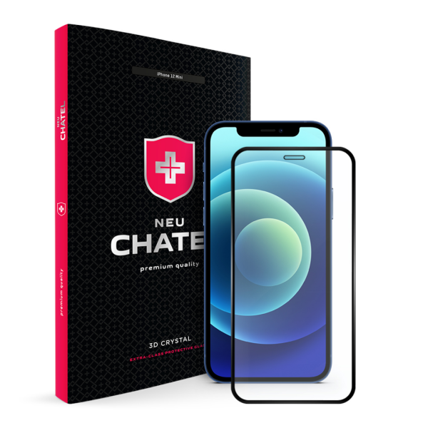 Защитное стекло NEU Chatel для Apple iPhone 12 mini (Black)