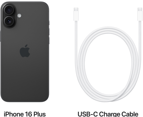 Смартфон Apple iPhone 16 Plus 128 GB (Black)